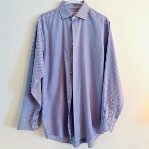 Collection by Michael Strahan Long Sleeve Lavender & White Shirt - 16 34/35 XLG